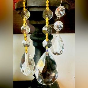 Asscher cut Pear shaped crystals